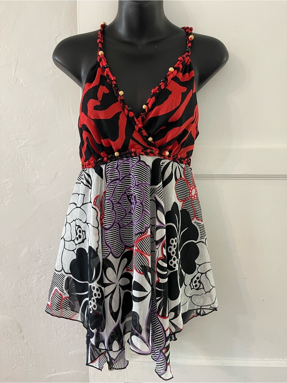 Y2K deadstock bisou bisou Fairycore asymmetrical blouse